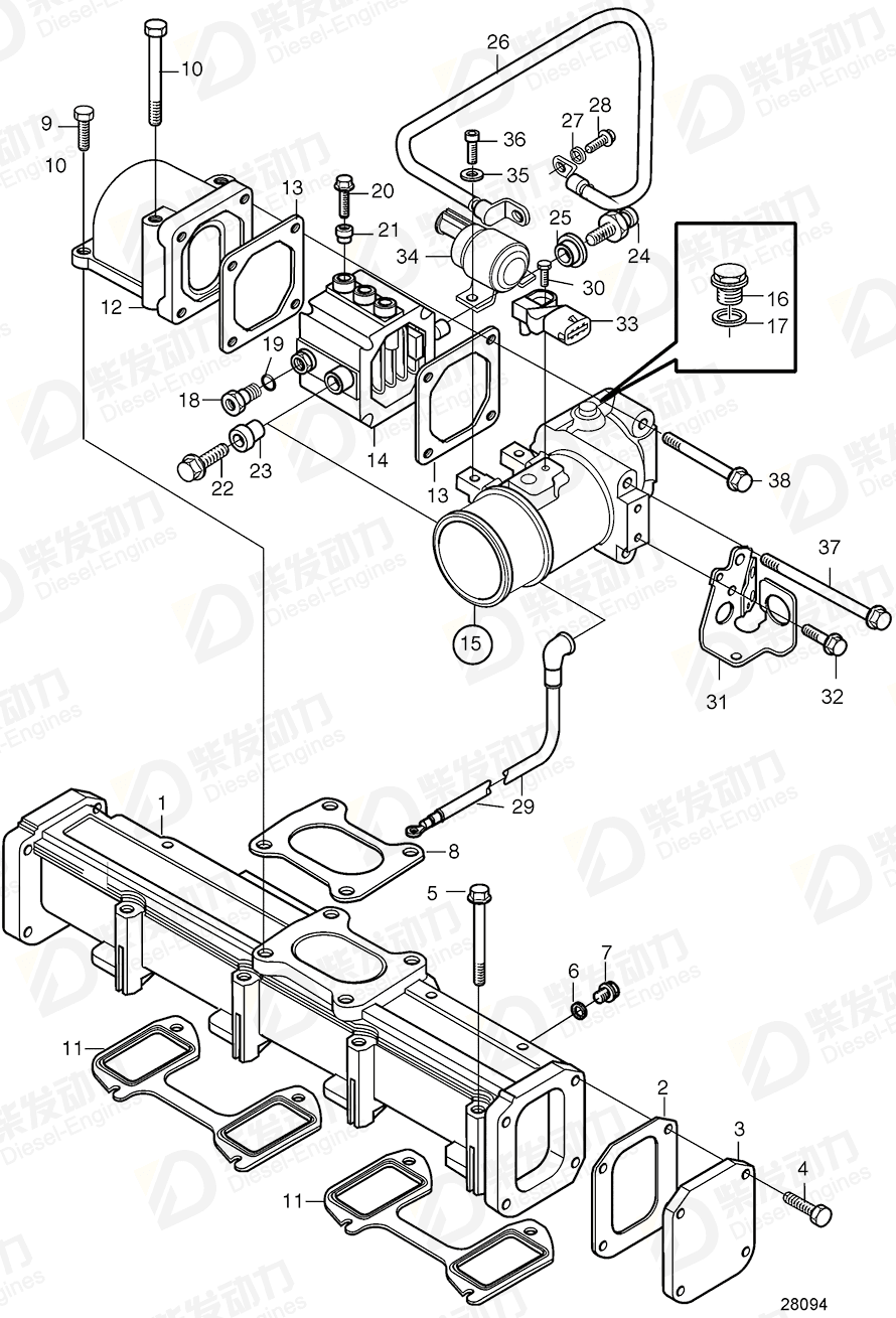 volvo penta Cable 21888999 Drawing volvo penta Cable 21888999 Drawing